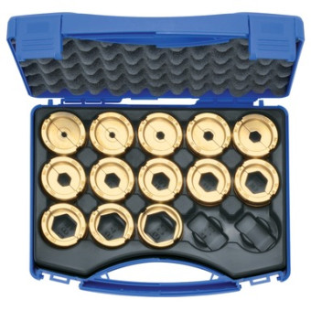 Klauke présbélyeg készlet, 6-300 mm² D 22 kofferben, 13 darab, K22 sorozat