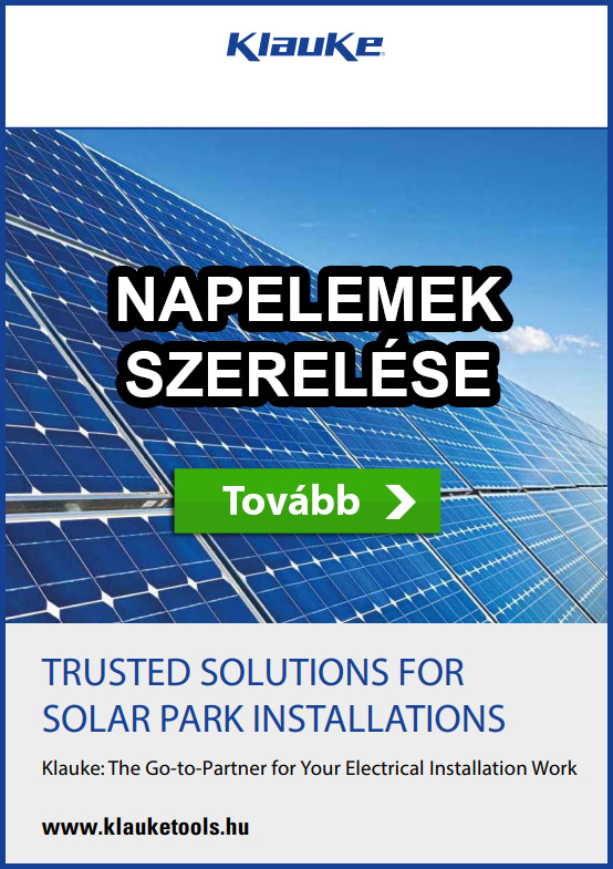 Klauke náradie na montáž solárnych panelov a elektrární